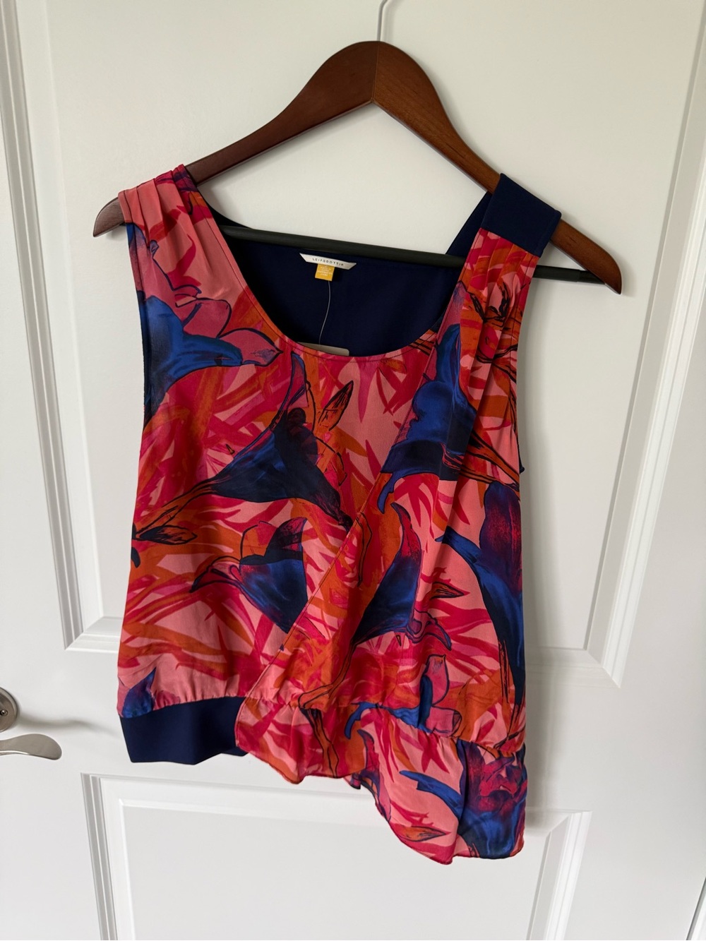 Anthropologie Silk Faux Wrap Floral Blouse NWT